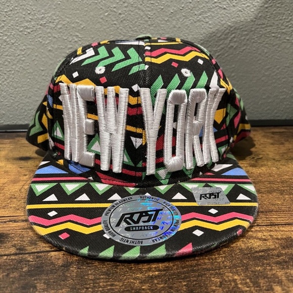 New York I Love New York Adjustable Hat Cap Embroidered Multicolor Snapback - Picture 1 of 8